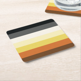 Bear Pride Rand Underlägg Papper Kvadrat