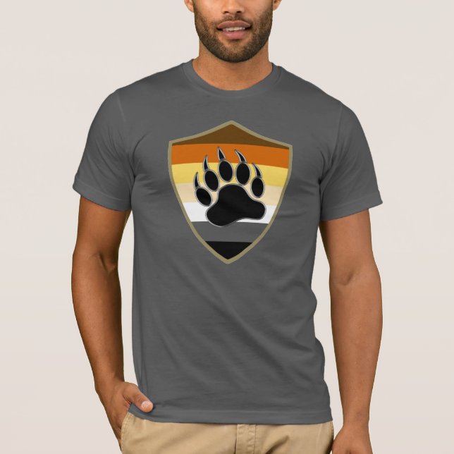 Bear Pride Shield Bear Tass - Shirt T (Framsida)