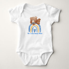 Bear Rainbow Vi kan vänta på Baby Bodykostdräkt T Shirt