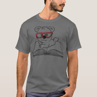 Bear Reading Funny Literature Lazy Premium T Shirt