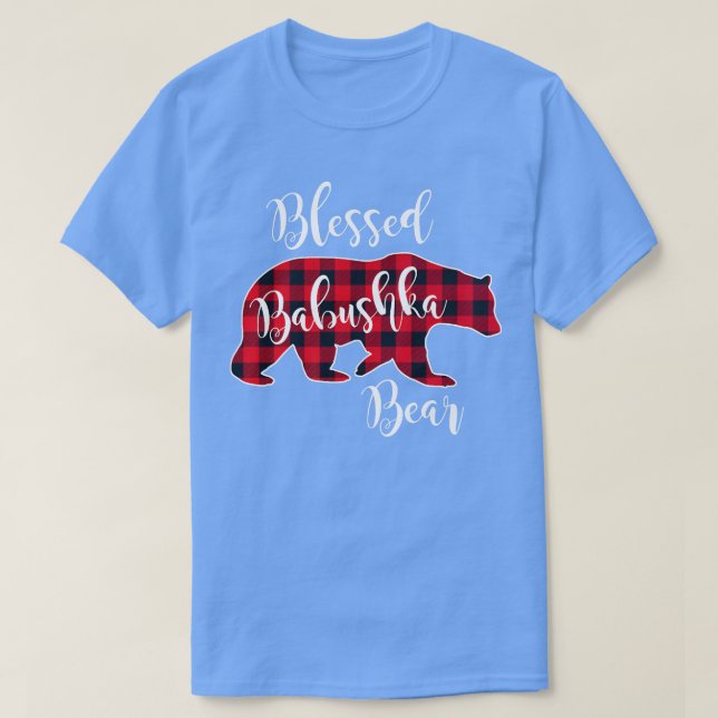 Bear Red Buffalo Check Play Gran T Shirt (Design framsida)