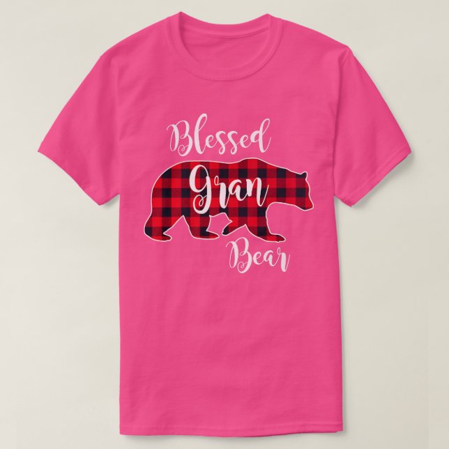 Bear Red Buffalo-kontroll Play Roligt Gran T Shirt (Design framsida)