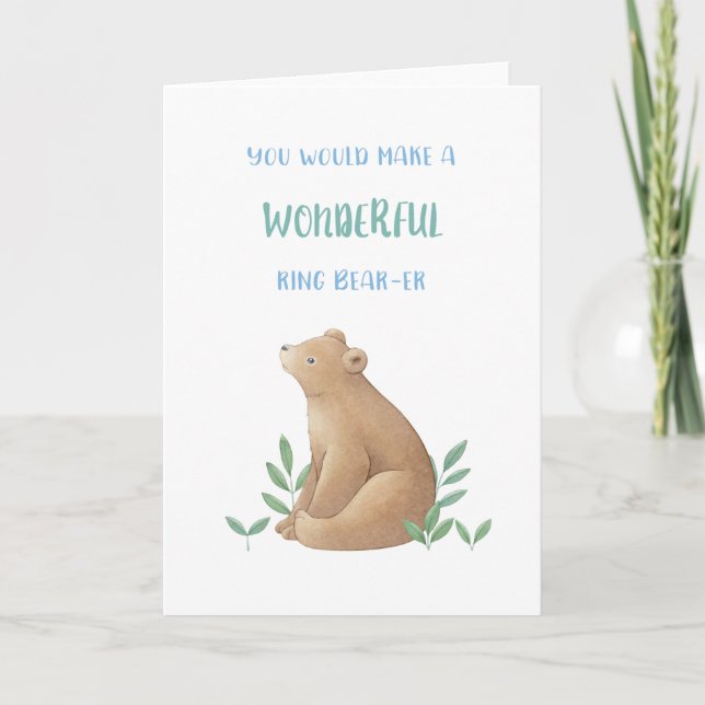 Bear Ring Bearer Frieri kort (Framsida)