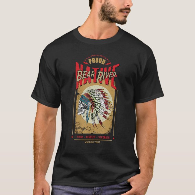 Bear River Native Indian Warrior Tribe Pr T Shirt (Framsida)
