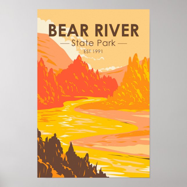 Bear River State Park Wyoming Vintage  Poster (Framsidan)