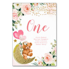 Bear Rosa Balloon Bordsnummer