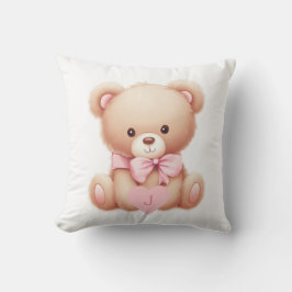 Bear Rosa Monogram Kudde