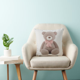 Bear rosa Tecknad Dekorativ kudde