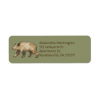 Bear Sage Grönt Returetiketter