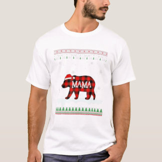 Bear Santa Red Plade Family T Shirt