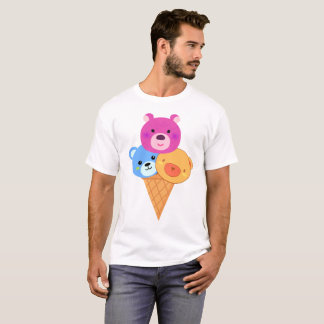 Bear Scoop Ice Cream Cone T Shirt