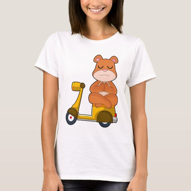 Bear Scooter T Shirt (Framsida)