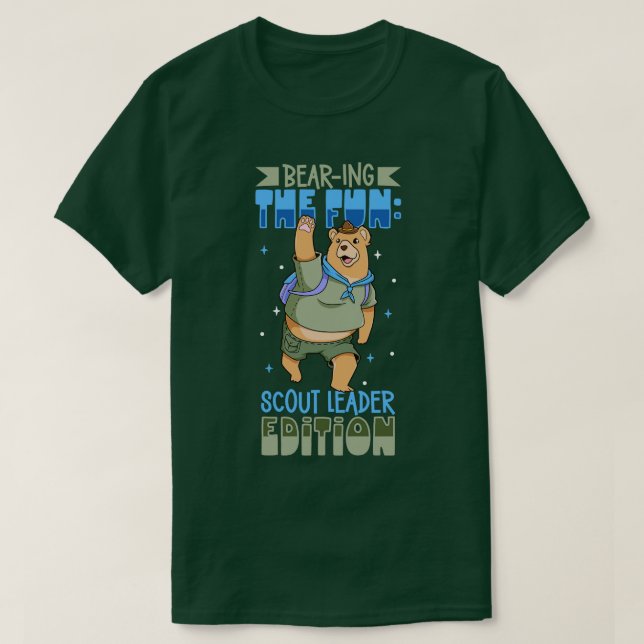 Bear Scout Leader Unge T Shirt (Design framsida)