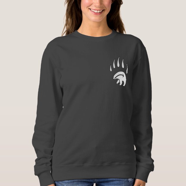 Bear Shirt Women's Tribal Art Bear Sweatshirts Tröja (Framsida)