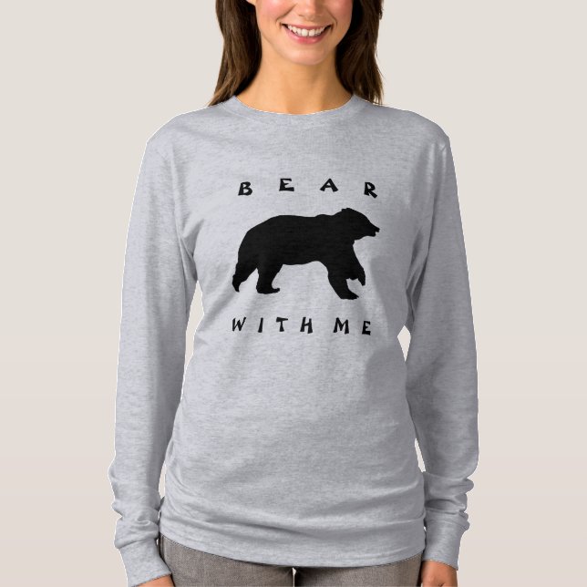 Bear Silhouette Bear with Me Women's T- Shirt T (Framsida)