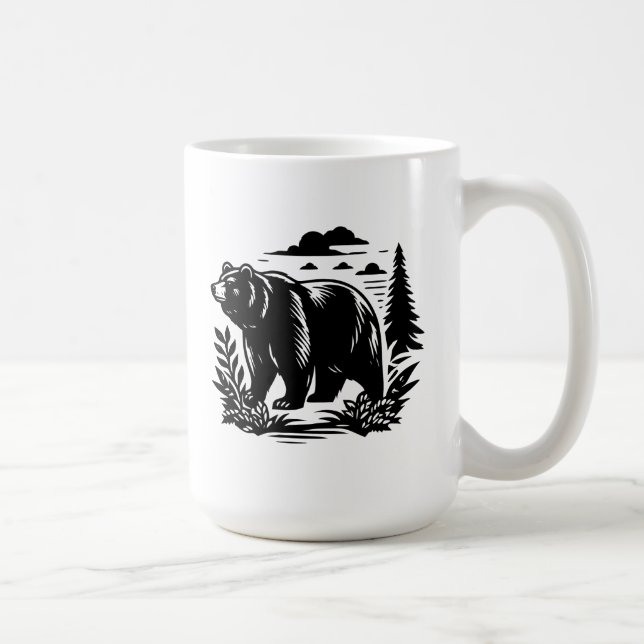 Bear Silhouette Kaffemugg (Höger)