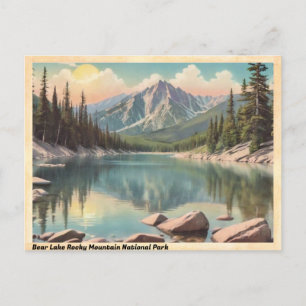 Bear Sjö Colorado Rocky mountains Vintage Vykort