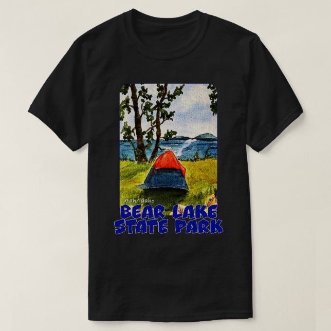 Bear Sjö State Park Utah Idaho T Shirt (Design framsida)