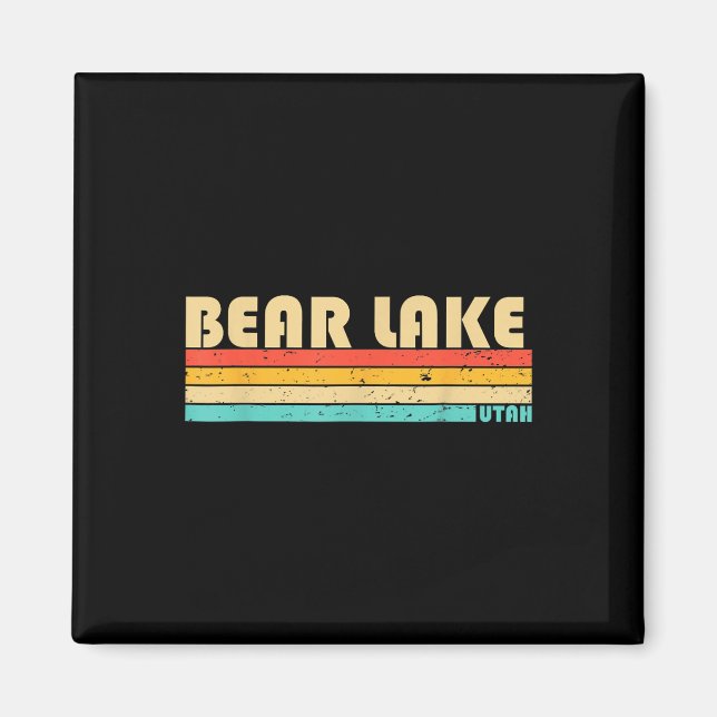 Bear Sjö Utah Funny Fishing Camping (sommar) Magnet (Framsidan)