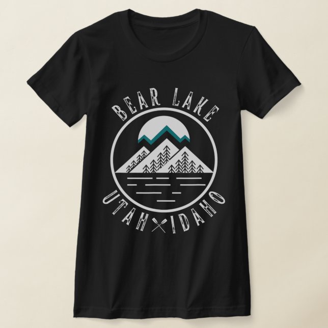 Bear Sjö Utah Idaho Camping Boating T Shirt (Laydown)