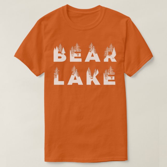 Bear Sjö Utah och Idaho Vacation Souvenir Premium T Shirt (Design framsida)