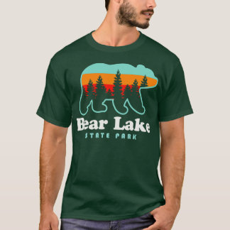 Bear Sjö Utah State Park Bear Retro Sunset T Shirt
