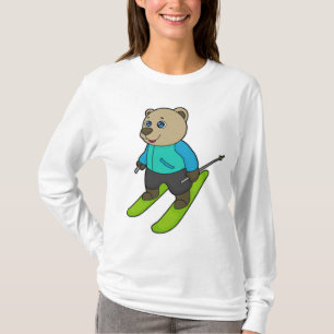 Bear Skier Ski T Shirt
