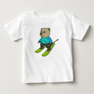 Bear Skier Ski T Shirt
