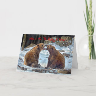 Bear Smooch Helgdag Card Helgkort