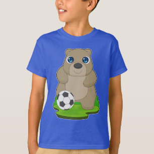 Bear Soccer-spelare T Shirt