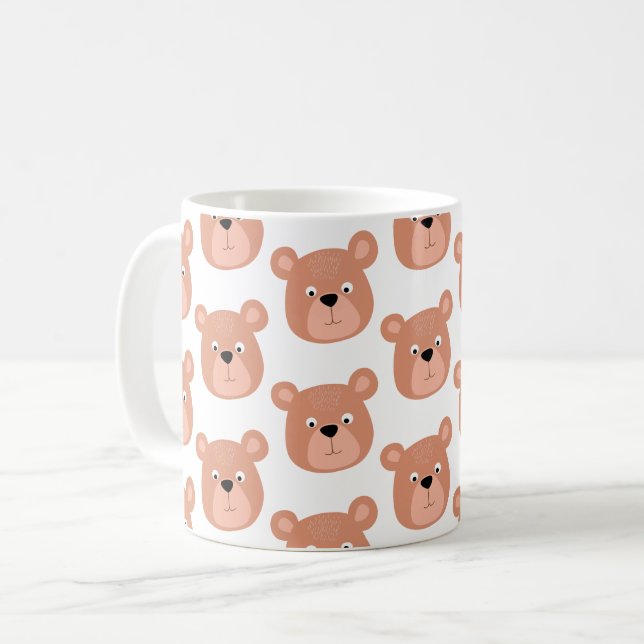 Bear Söt ansikte Kaffemugg (Framsida vänster)