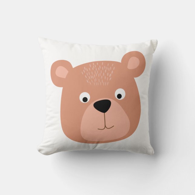 Bear Söt ansikte  Kudde (Framsida)