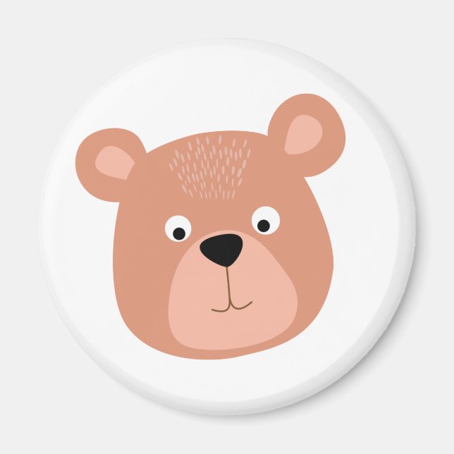 Bear Söt ansikte Magnet (Framsidan)
