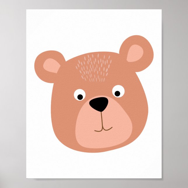Bear Söt ansikte Poster (Framsidan)