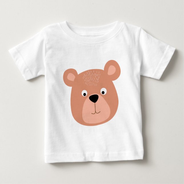 Bear Söt ansikte T Shirt (Framsida)
