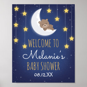 Bear Spip Kärlek du Måne Bakbabyskaren Poster