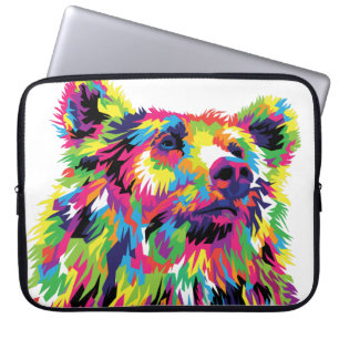 Bear Spirit Animal Pop Art Laptop Fodral