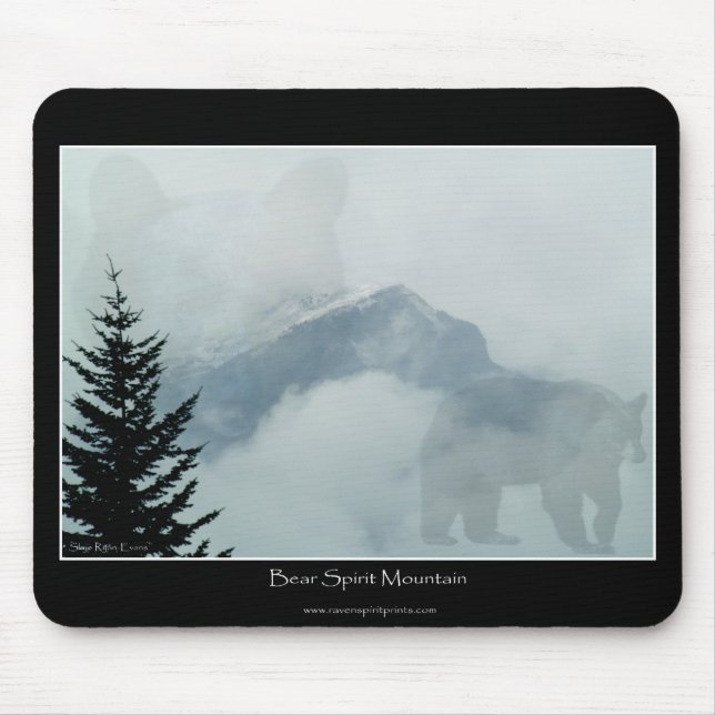 Bear Spirit Mountain Mousepad Musmatta (Framsidan)