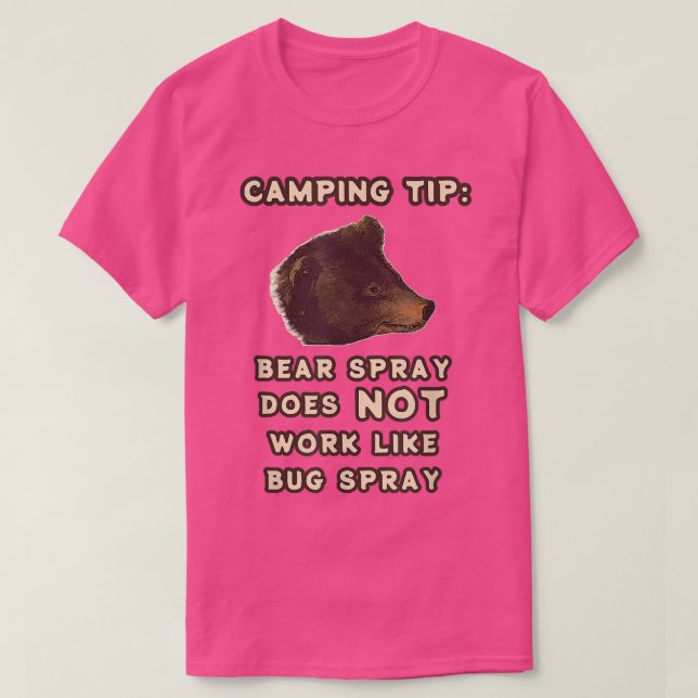 Bear Spray Not Kryp Spray Joke Funny Camping T Shirt (Design framsida)