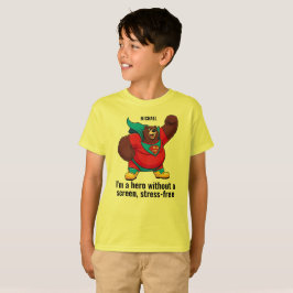 BEAR STRESS HEALTHY HABITS SUPERHERO T SHIRT