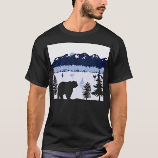 Bear Sunset TShirt T Shirt