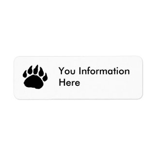 Bear Tass Address Label Returadress Etikett