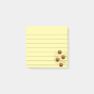 Bear Tass avtryck Disted Background Lear 3x3 Post-it Block