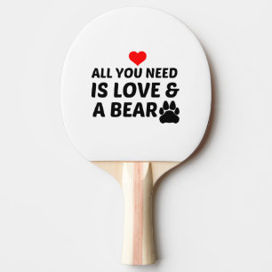 BEAR TASS OCH KÄRLEK PINGISRACKET