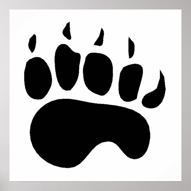 Bear Tass Silhouette Poster (Framsidan)