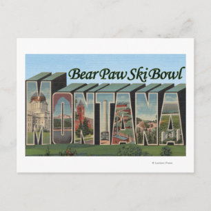 Bear Tass Ski Bowl, Montana - Stora Brev Scenes Vykort
