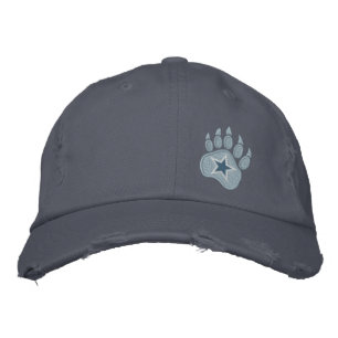 Bear Tass Vild Star Embroidery Broderad Keps