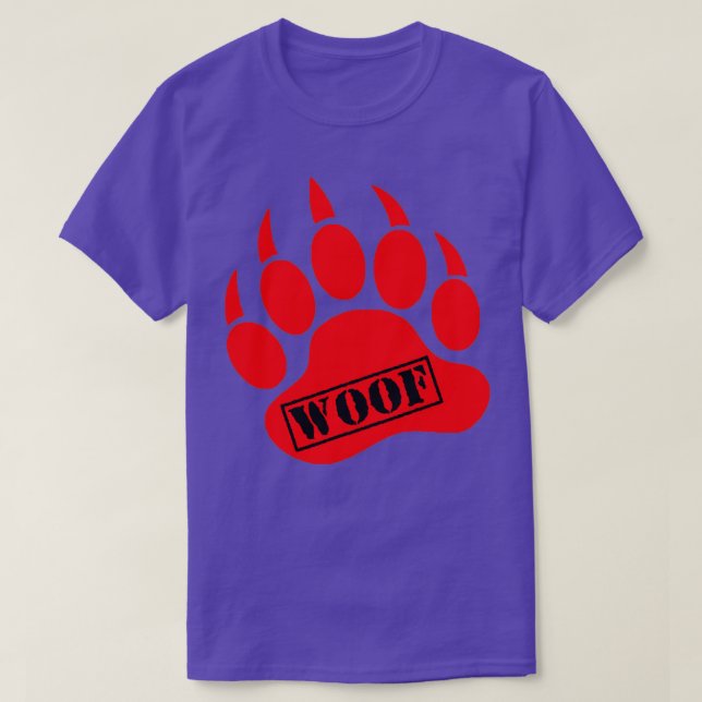Bear Tass Woof T Shirt (Design framsida)