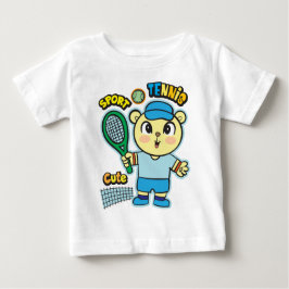 Bear tennis-spelare t shirt