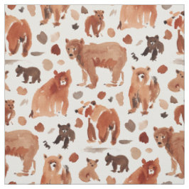 BEAR TERRITORIUM Brown Mamma och Unge Nursery Bear Tyg